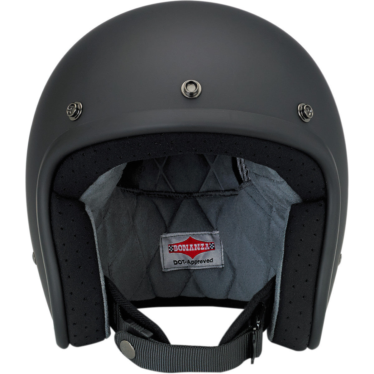 Biltwell Bonanza Flat Black Open Face Helmet