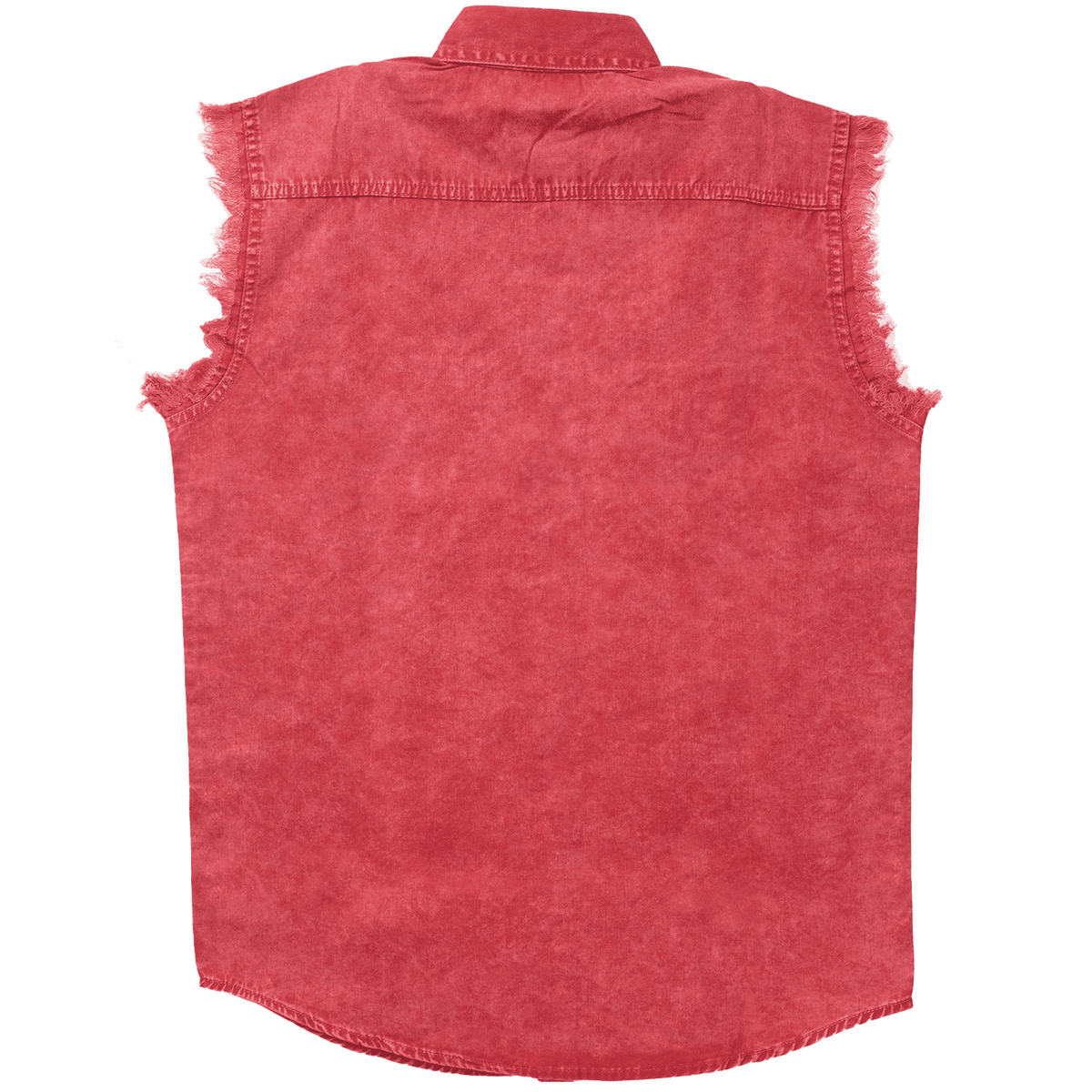 Vance-VB734-Mens-Biker-Motorcycle-Red-Acid-Wash-Cut-Off-Sleeveless-Shirt-back-view