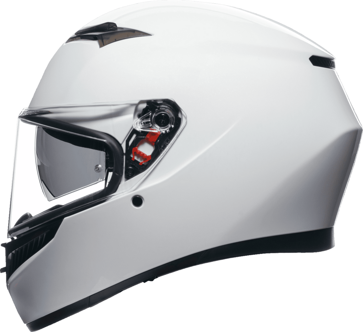 AGV-K3-Mono-Solid-Full-Face-Motorcycle-Helmet-white-side-view