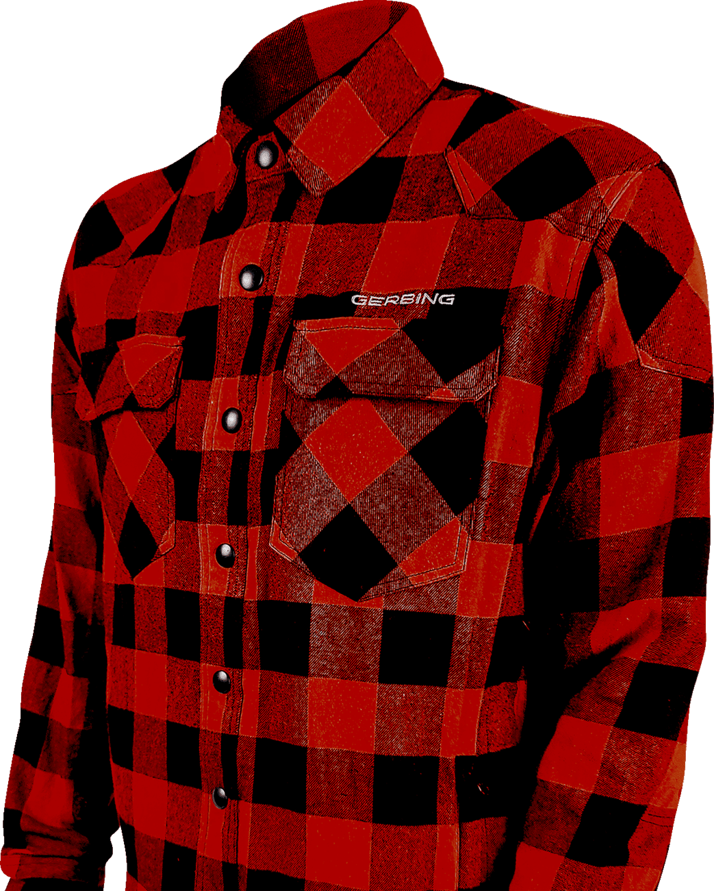 Gerbing Men's 7V Battery Heated Flannel Shirt - Red View