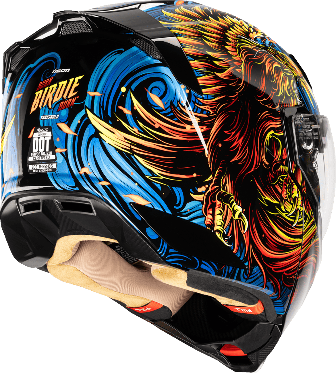 Icon Threshold Burn Birdie Burn Modular Motorcycle Helmet