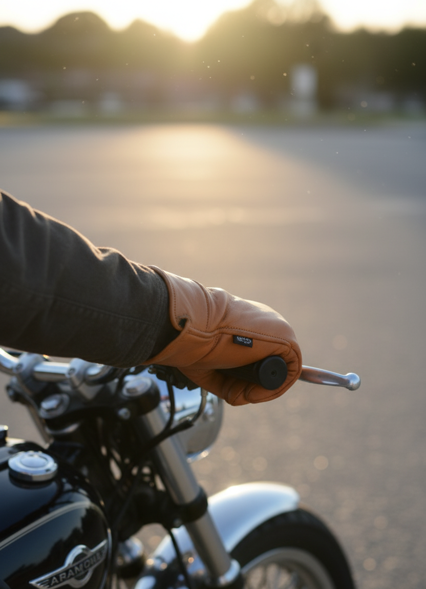 Brown Leather Glove Photoshoot