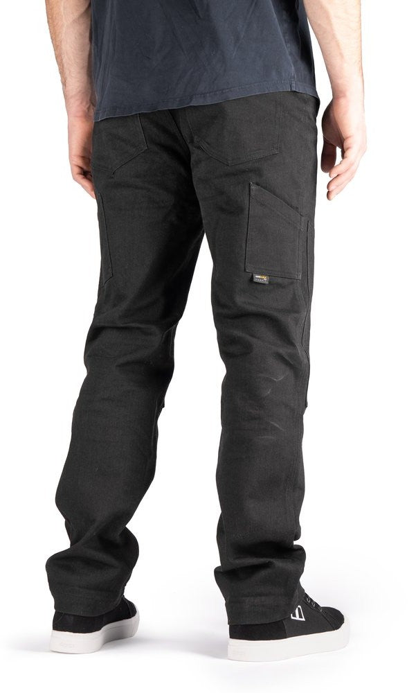 Icon Men's Conductor Black Denim Riding Jeans