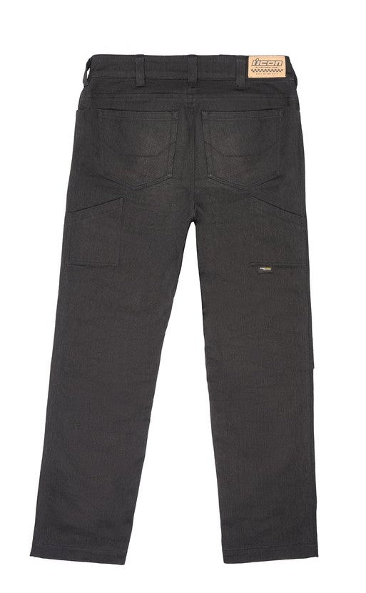 Icon Men's Conductor Black Denim Riding Jeans