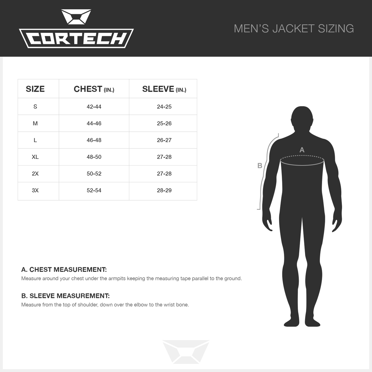 Cortech Men's El Camino Motorcycle Riding Flannel Shirt - Size & Fit Chart