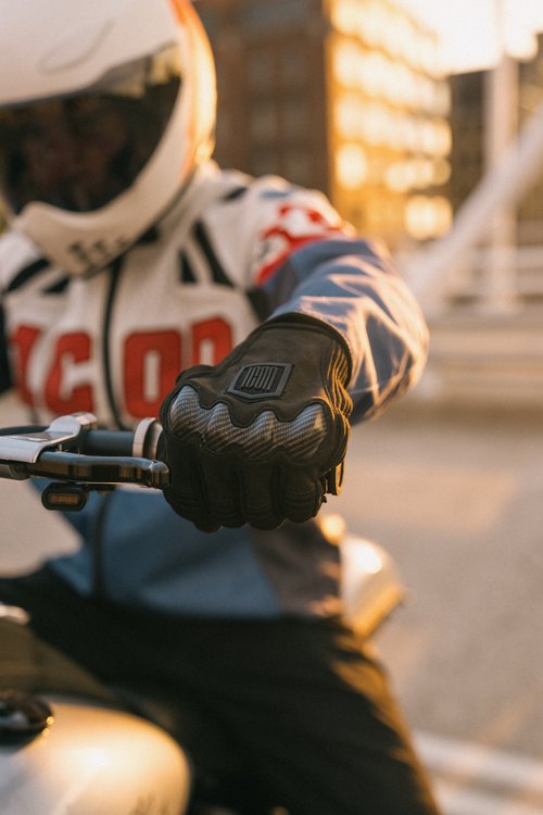 Icon Long Track CX Men's Motorcycle Gloves
