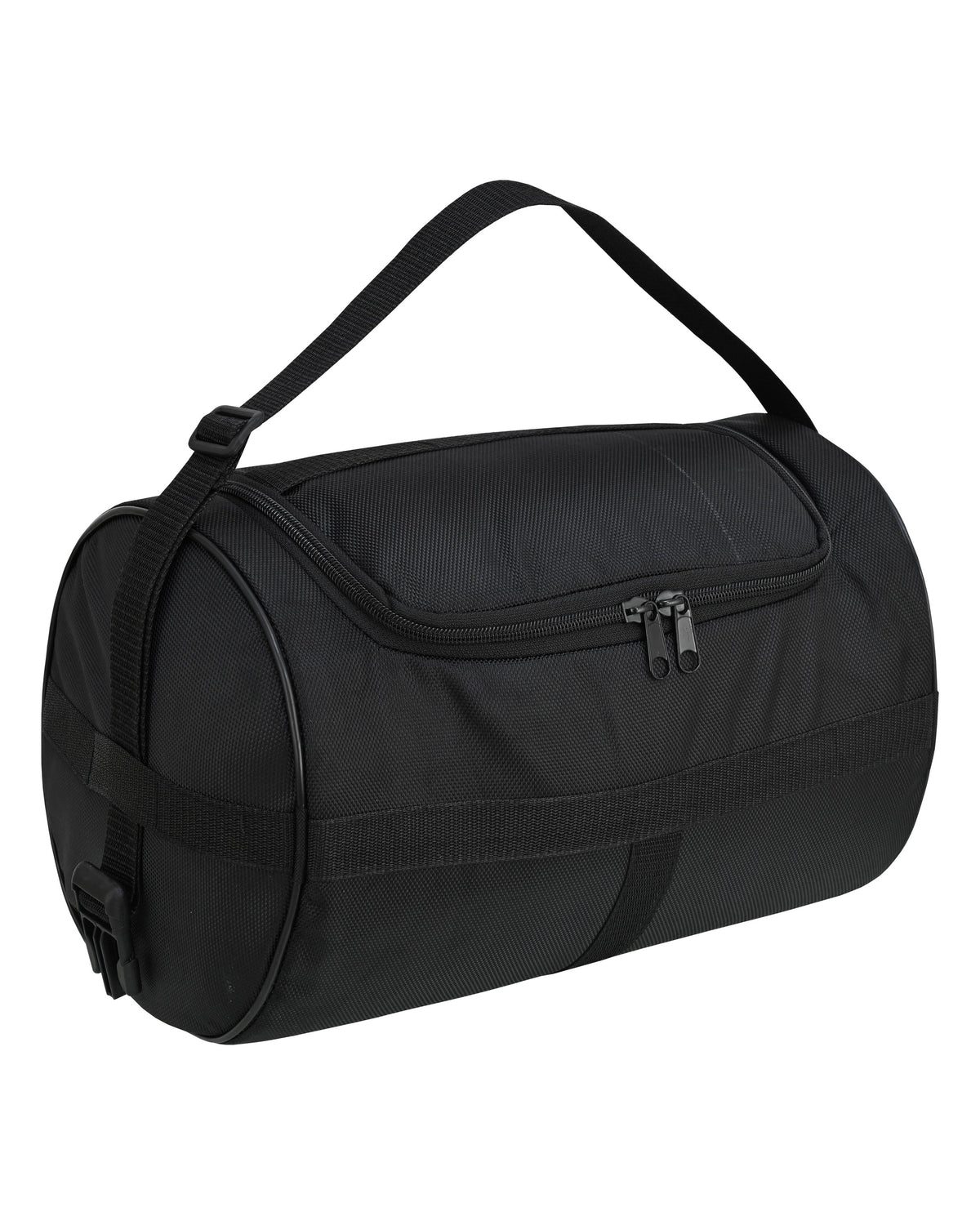 Vance Black Textile Medium Motorcycle Sissy Bar Bag with Rain Cover