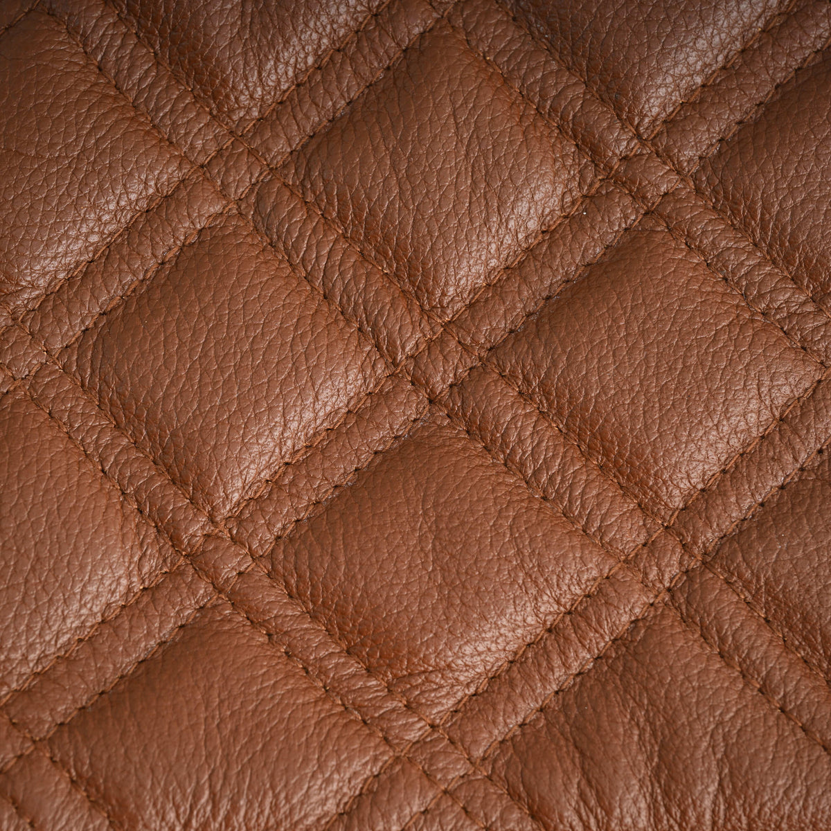 Men's Cognac Brown Leather Motorcycle Riding Club Vest, Diamond Quilted Biker Cut with CCW Pockets