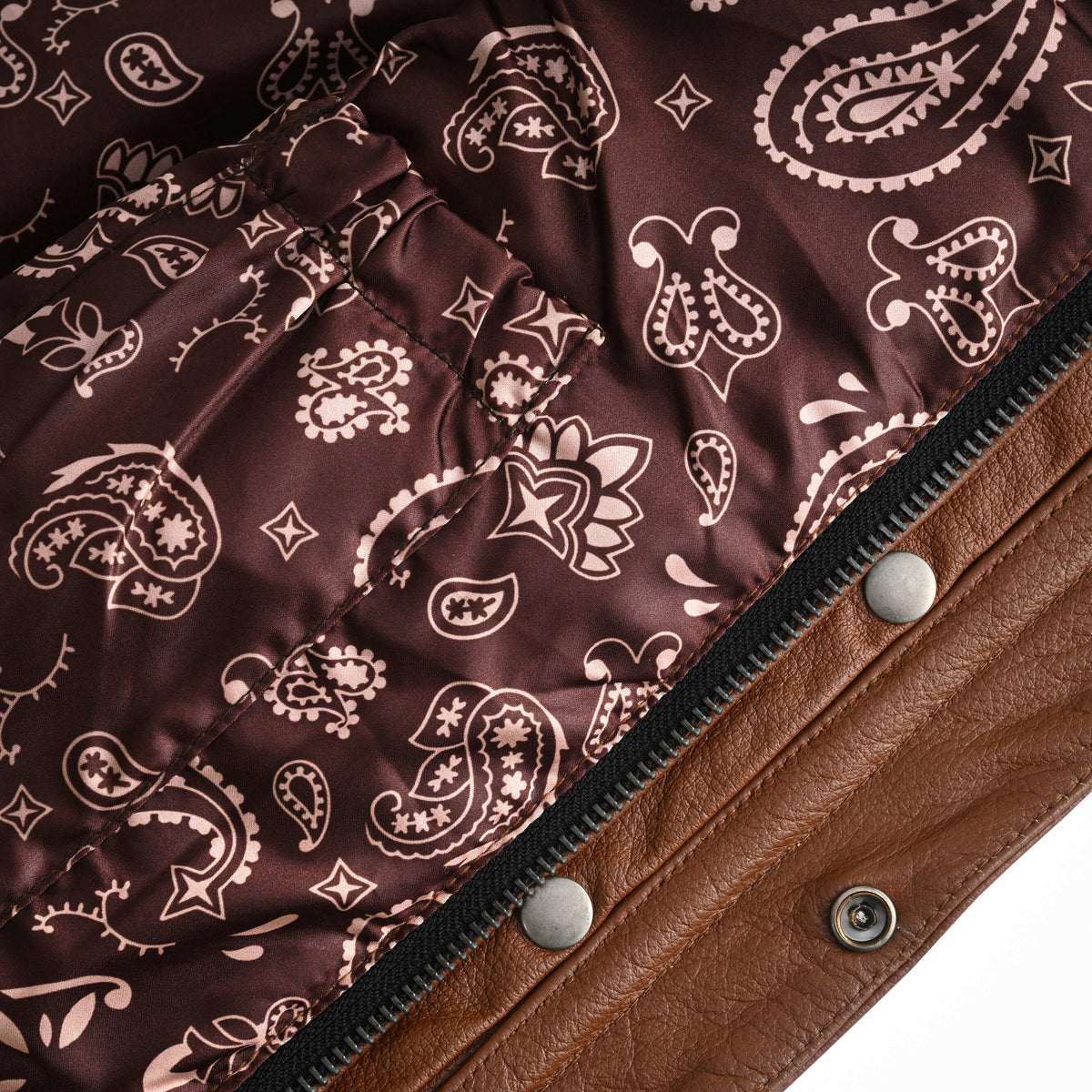 Men's Cognac Brown Leather Motorcycle Riding Club Vest, Diamond Quilted Biker Cut with CCW Pockets