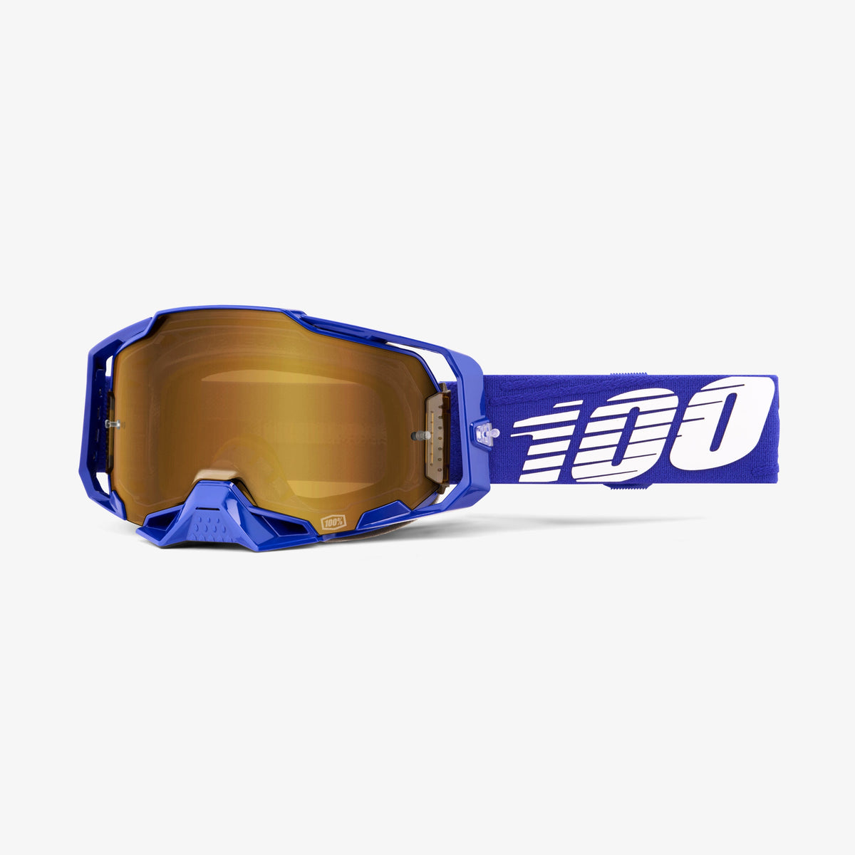100% Armega Klein Mirror True Gold & Clear Lens Goggle - Mirror