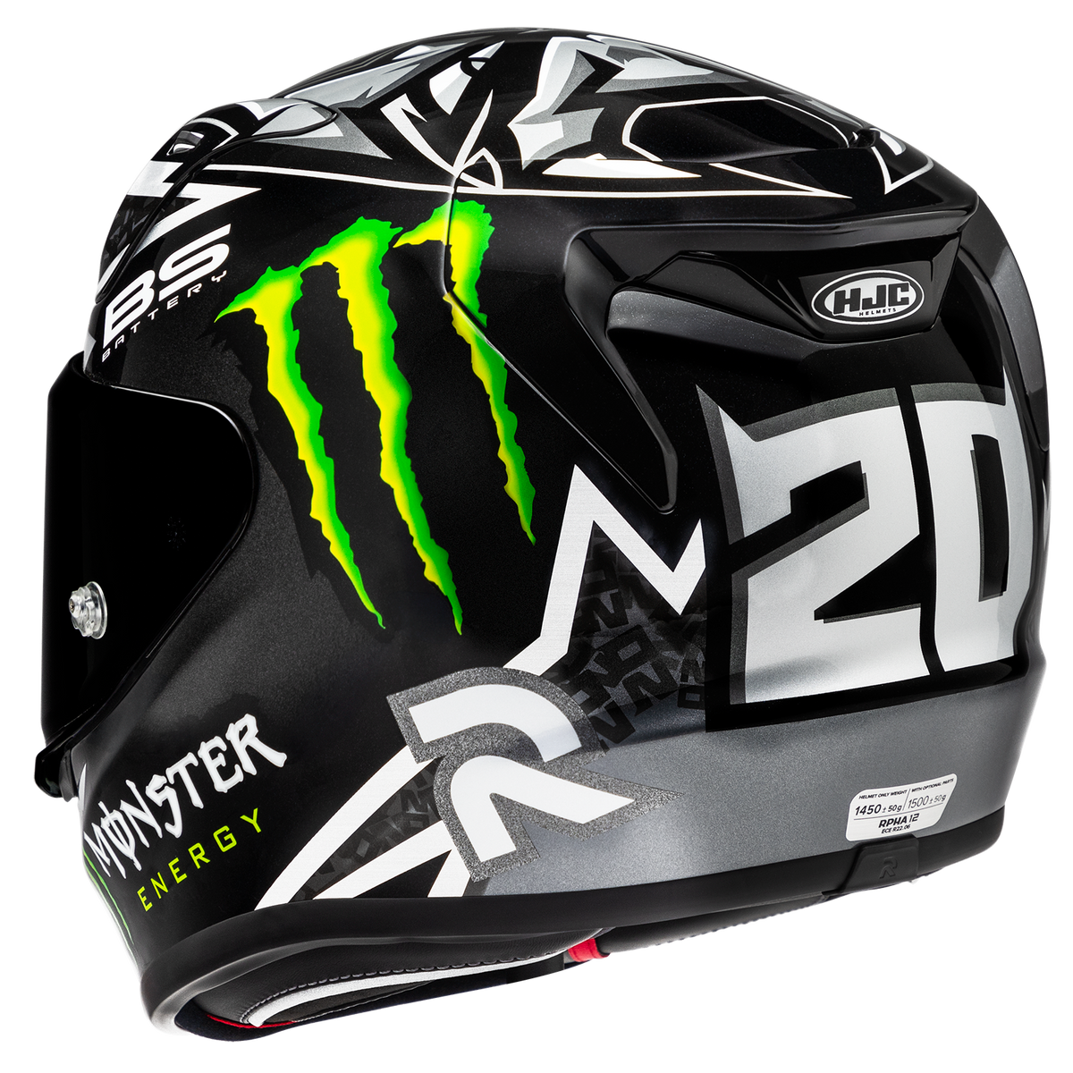 HJC RPHA 12N Quartararo Black Replica Full Face Motorcycle Helmet
