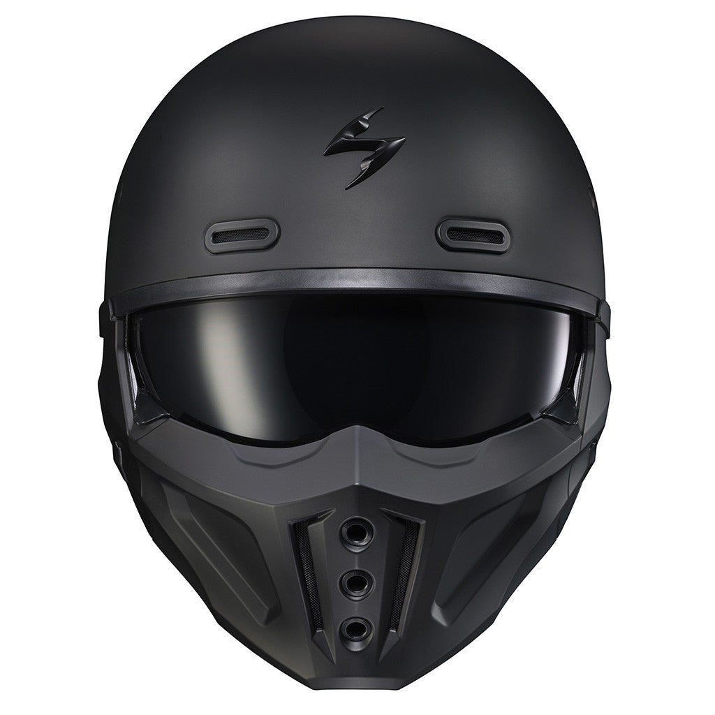 Scorpion Covert X Helmet - Matte Black Front View