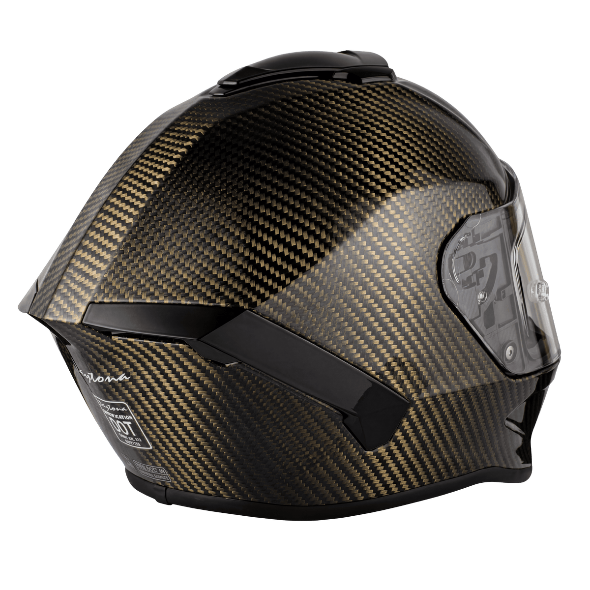 Daytona Viper Gold Carbon Fiber Full Face Motorcycle Helmet