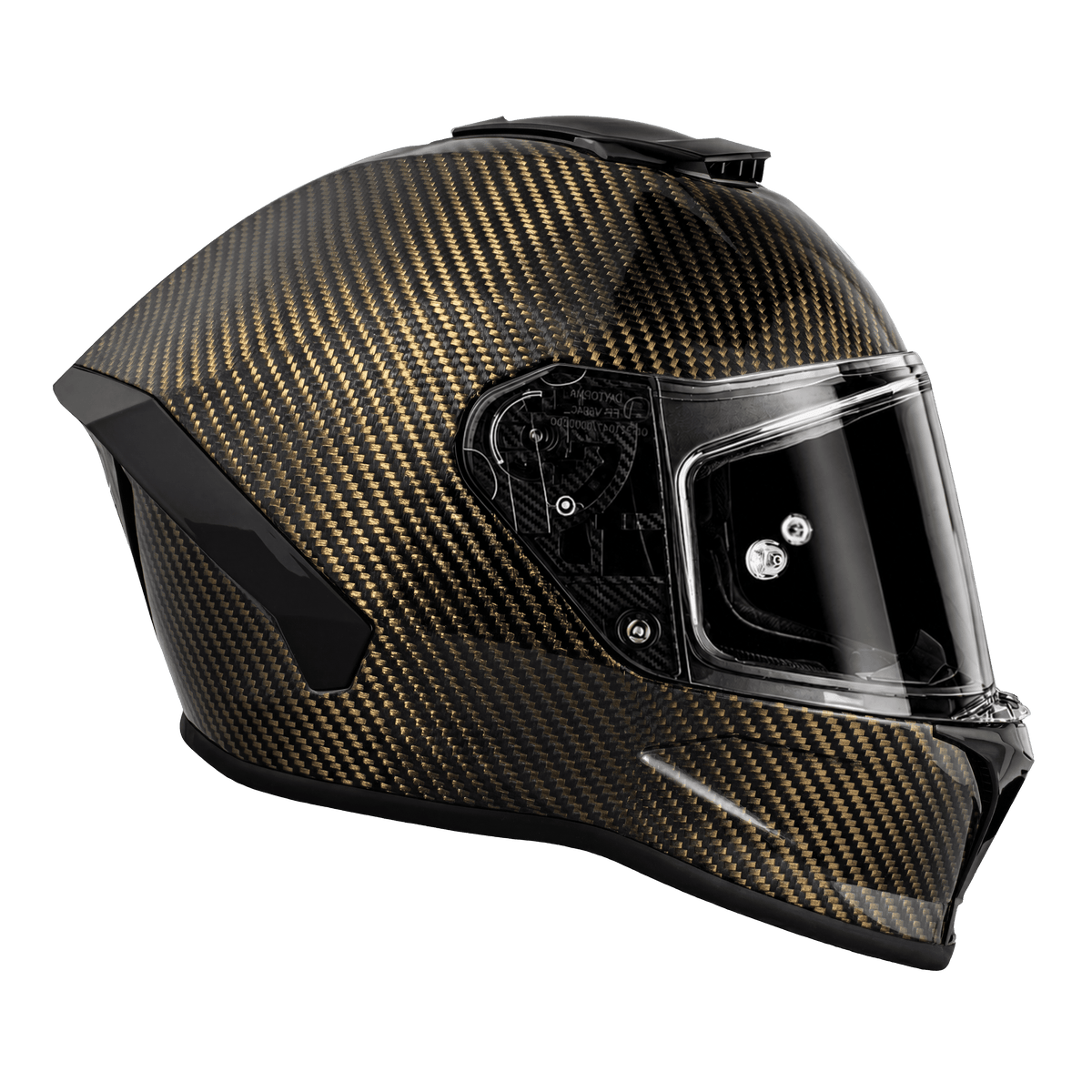 Daytona Viper Gold Carbon Fiber Full Face Motorcycle Helmet