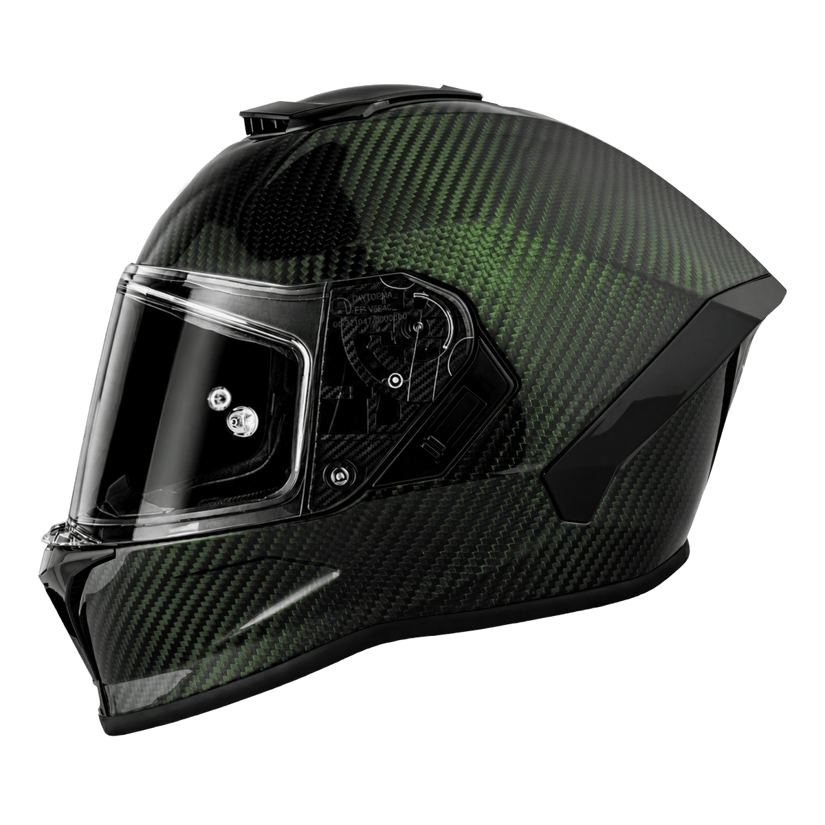 Daytona Viper Green Carbon Fiber Full Face Motorcycle Helmet