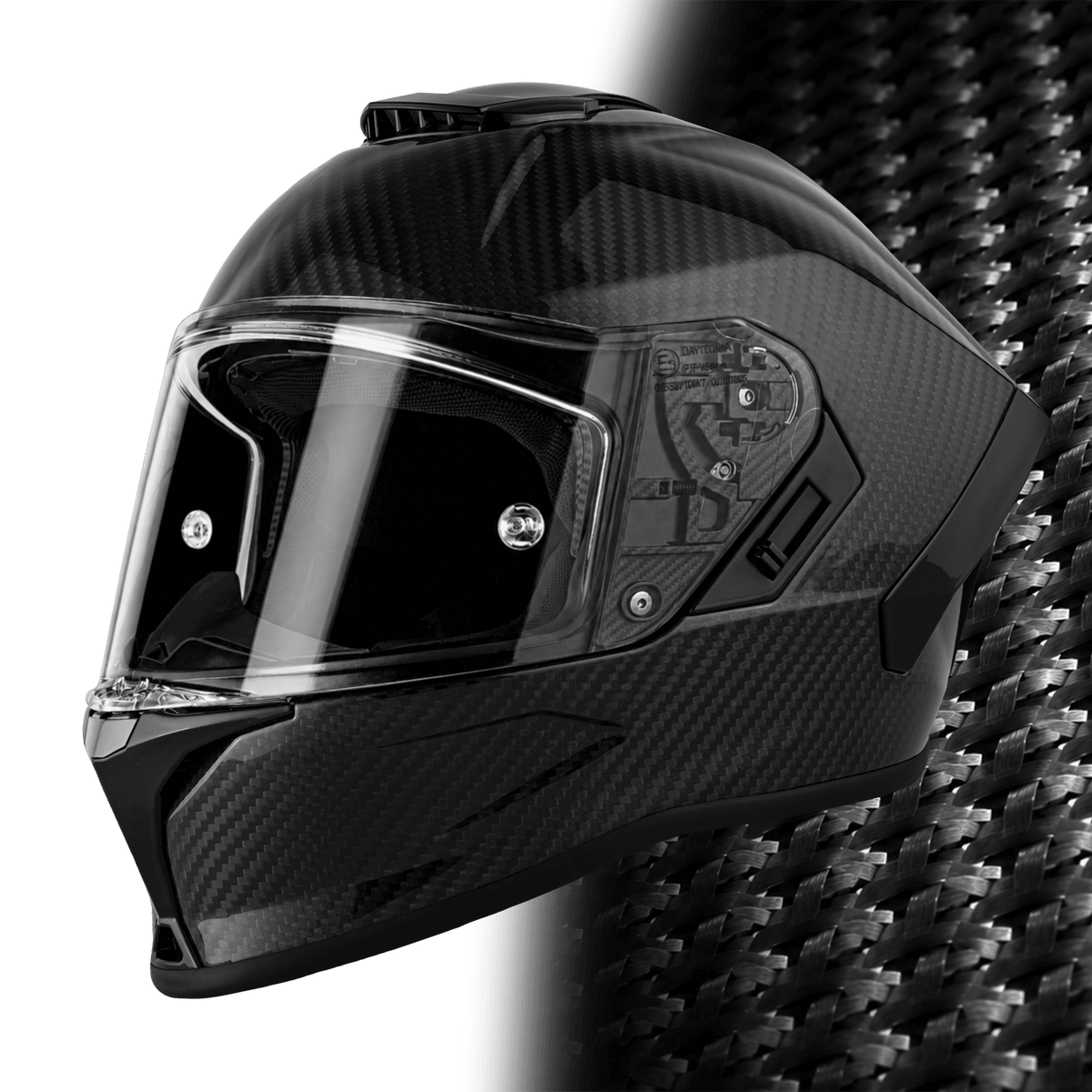 Daytona Viper Grey Carbon Fiber Full Face Motorcycle Helmet