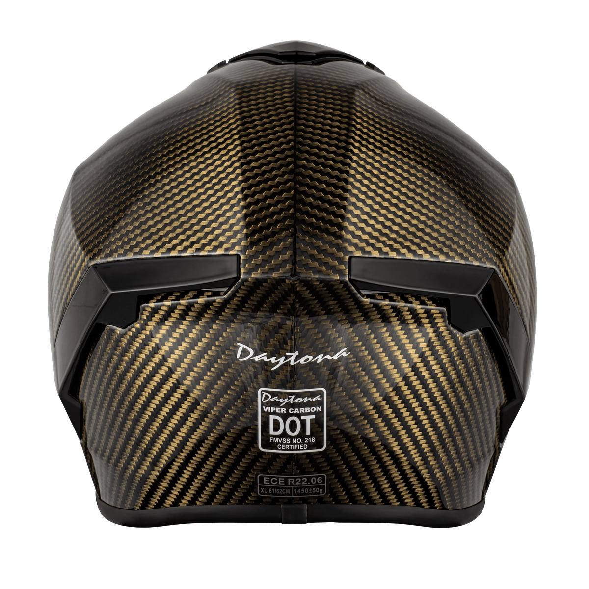 Daytona Viper Gold Carbon Fiber Full Face Motorcycle Helmet