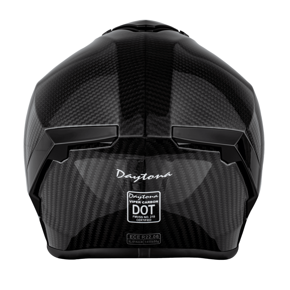 Daytona Viper Grey Carbon Fiber Full Face Motorcycle Helmet