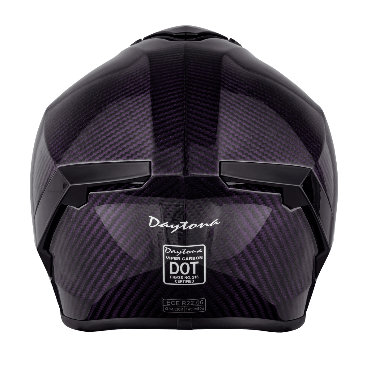 Daytona Viper Purple Carbon Fiber Full Face Motorcycle Helmet