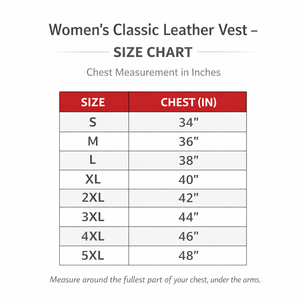 Vance Women’s Classic Black Leather Motorcycle Vest Snap Front Biker Vest with CCW Pockets