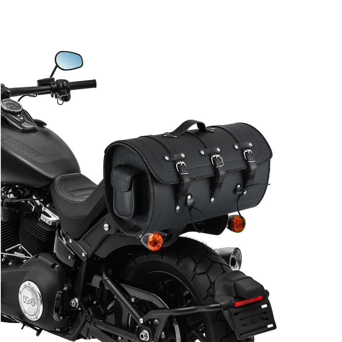 Vance Premium PVC Motorcycle Tail Bag | Durable Travel Storage Bag with Quick-Release Straps & Side Pockets