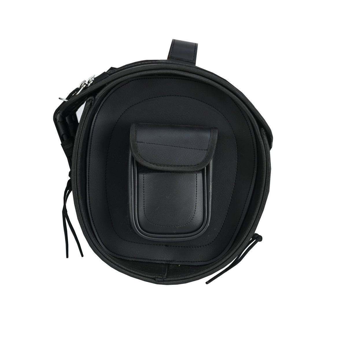Vance Premium Studded PVC Motorcycle Tail Bag 46L Durable Travel Storage Bag with Quick-Release Straps & Side Pockets