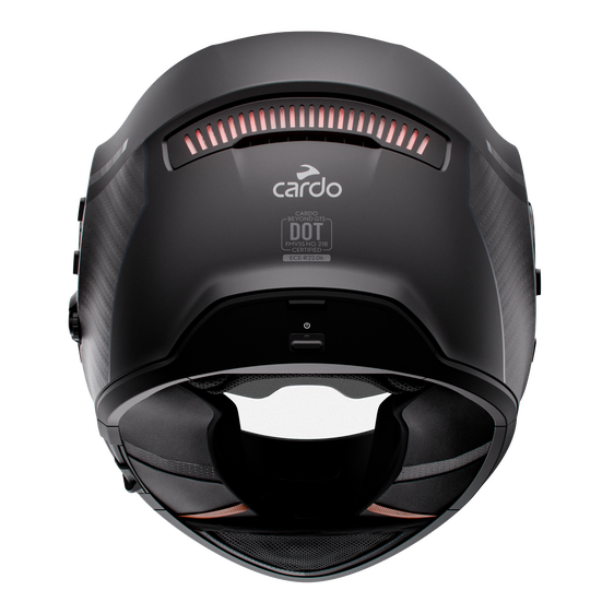 Cardo Beyond GTS Carbon Fiber Smart Motorcycle Helmet - back
