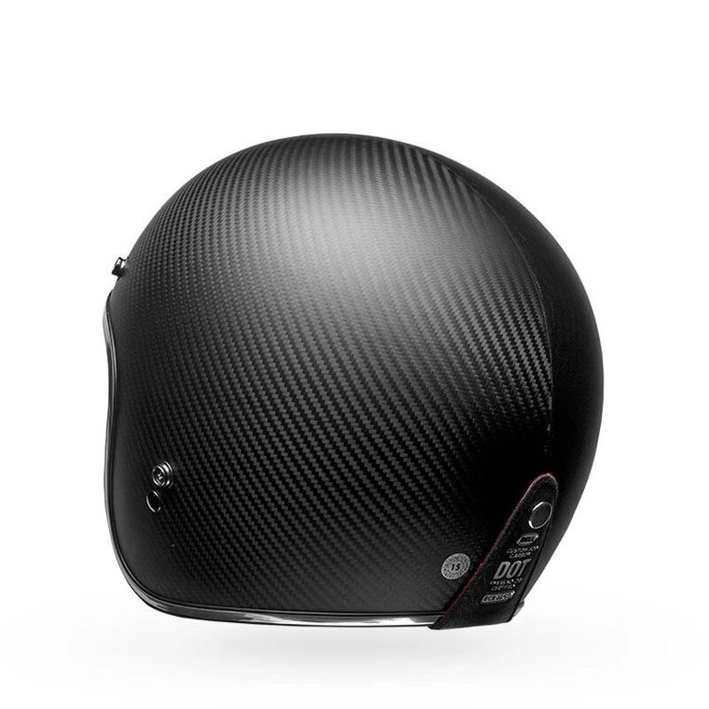 Bell Custom 500 Carbon Open Face Motorcycle Helmet - Back View