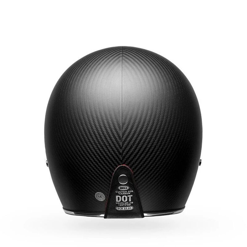 Bell Custom 500 Carbon Open Face Motorcycle Helmet - Back View