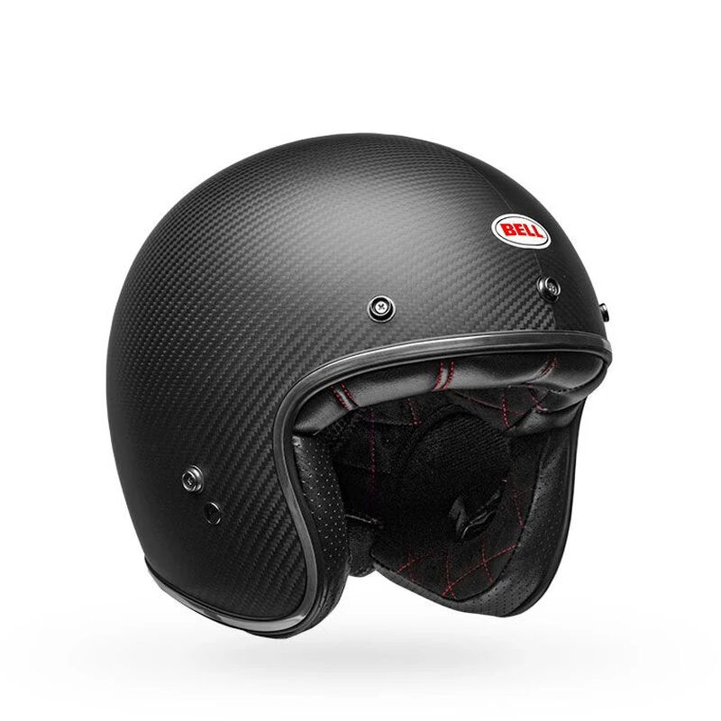 Bell Custom 500 Carbon Open Face Motorcycle Helmet - Front View