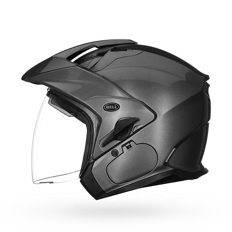 Bell Mag-9 Solid Open Face Motorcycle Helmet - Side Profile View