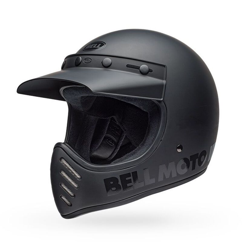 Bell Moto-3 Classic Solid Full Face Motorcycle Helmet - Front View