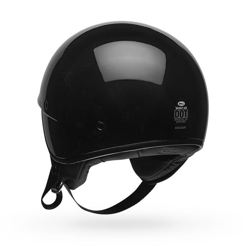 Bell Scout Air Solid Half Face Motorcycle Helmet - Back View