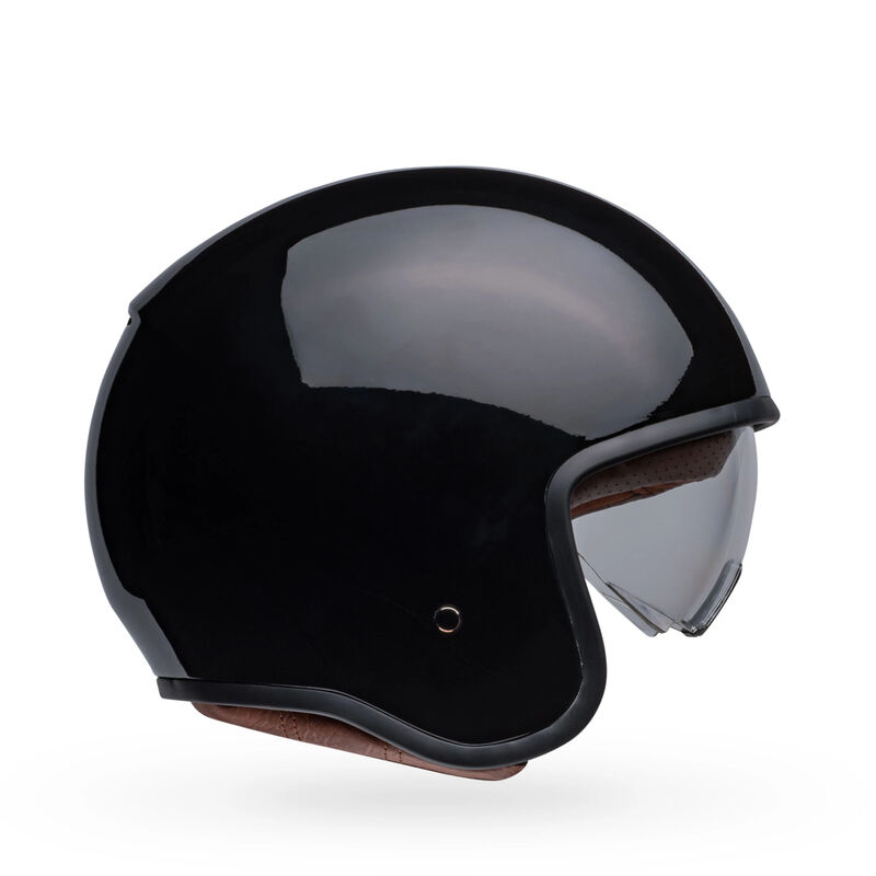 Bell TX501 Solid Open Face Motorcycle Helmet - Side Profile View