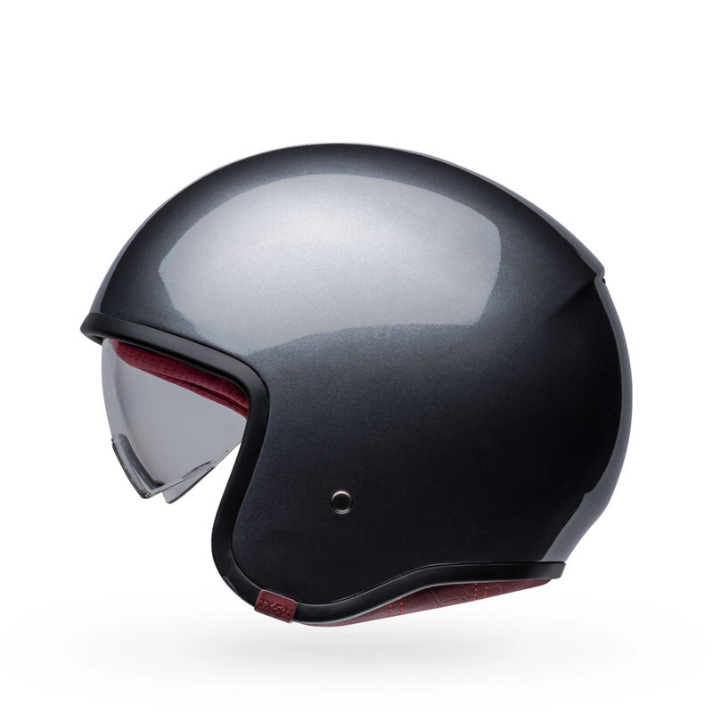 Bell TX501 Solid Open Face Motorcycle Helmet - Side Profile View