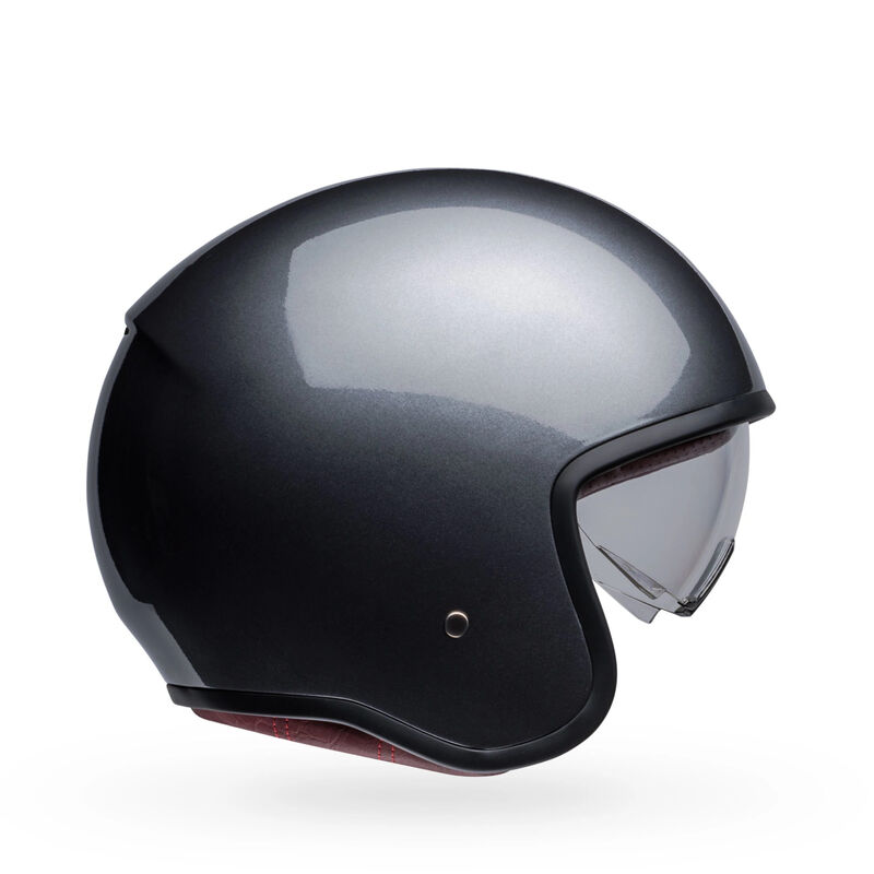 Bell TX501 Solid Open Face Motorcycle Helmet - Side Profile View