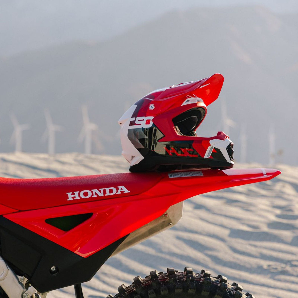 HJC C50 Primal Off-Road Motorcycle Helmet - Lifestyle & On-Rider View