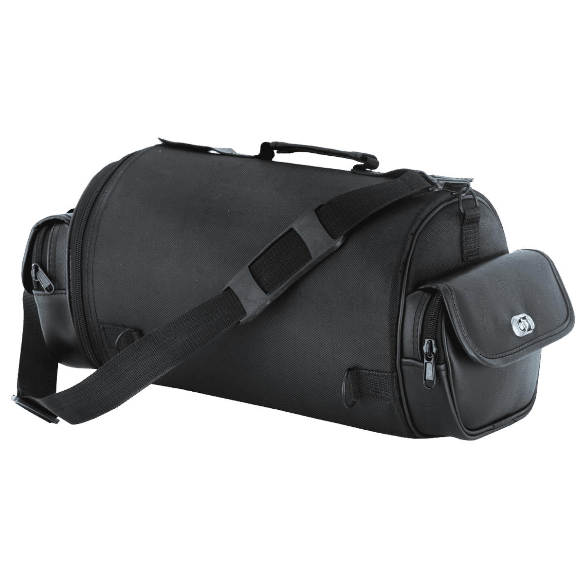 Vance VS1349 Black Studded Large Deluxe Motorcycle Luggage Travel Touring Sissy Bar Bag - Roll Bag