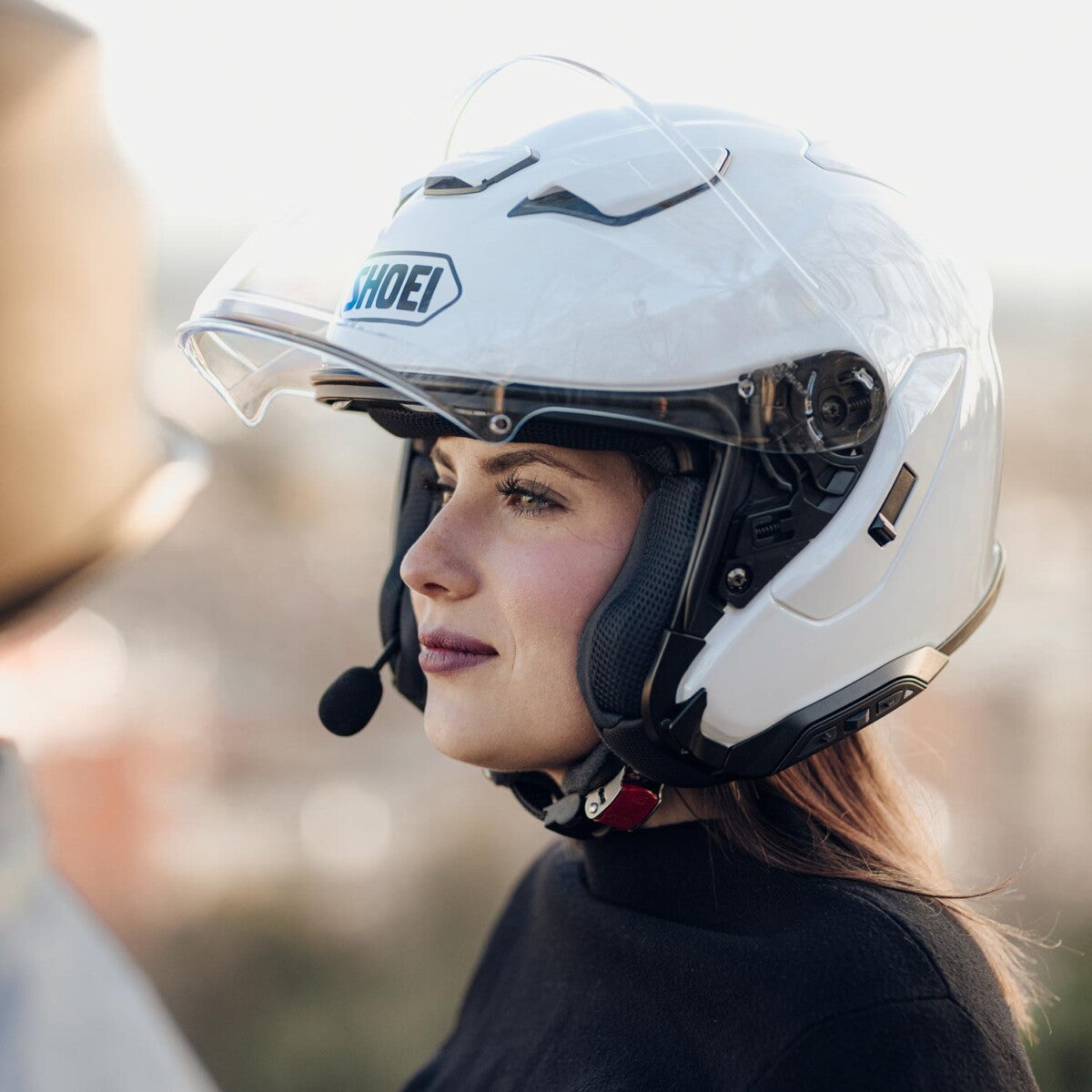 Shoei J-Cruise 3 Solid Open Face Motorcycle Helmet