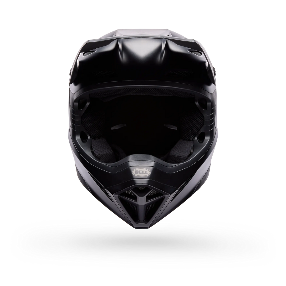 Bell MX-10 Mips Solid Motorcycle Helmet - Matte Black - Front View