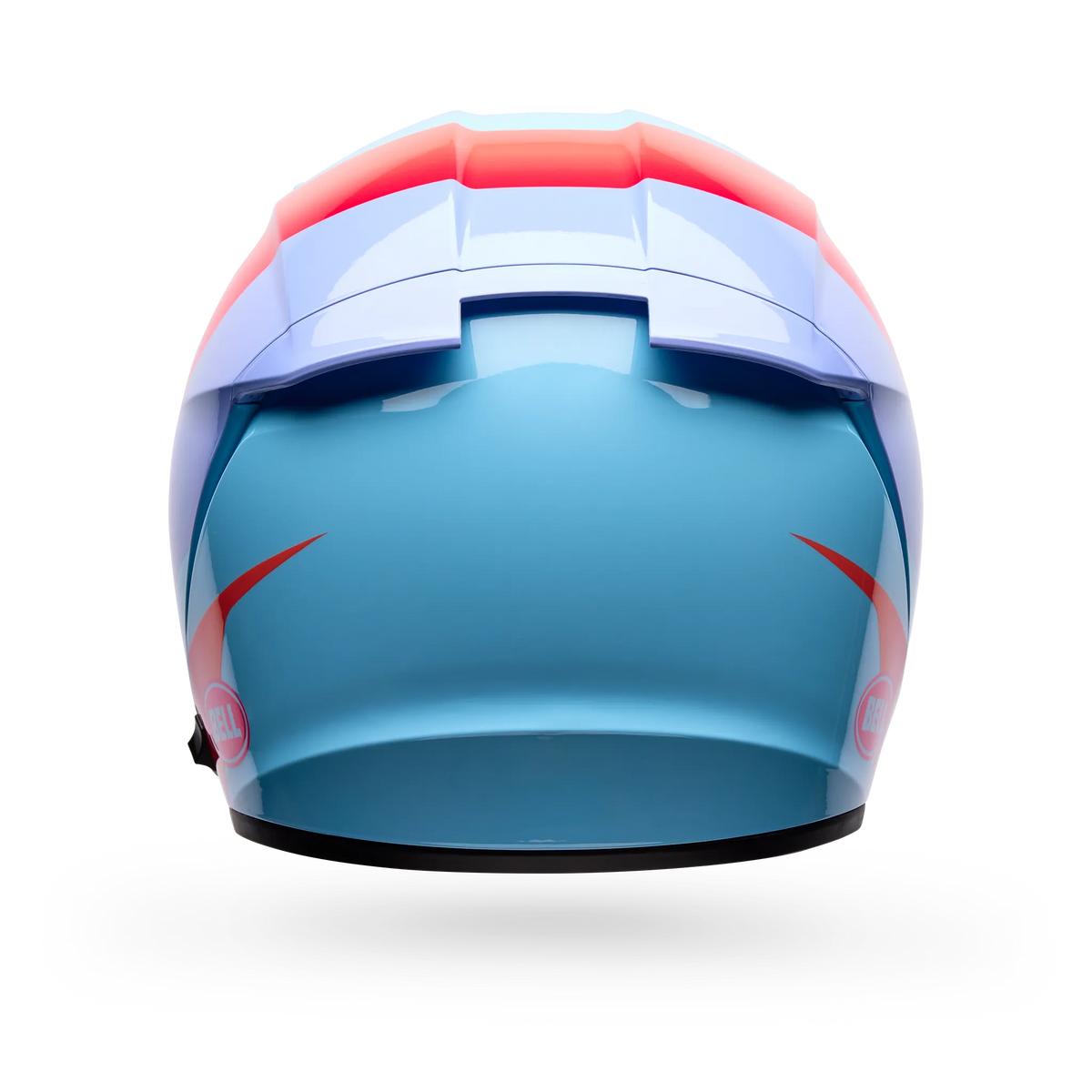 Bell Lithium Passion Full Face Motorcycle Helmet - Blue/Pink - Back View
