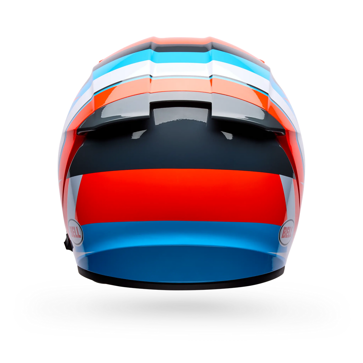 Bell Lithium Nova Full Face Motorcycle Helmet - Orange/Blue - Back View