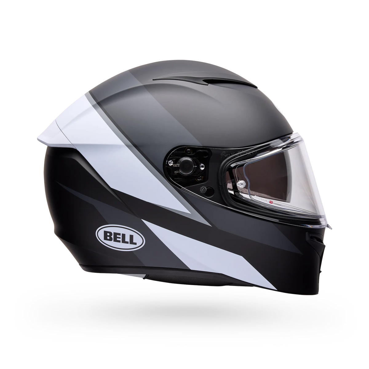 Bell Lithium Flip Full Face Motorcycle Helmet - Black/White - Side View