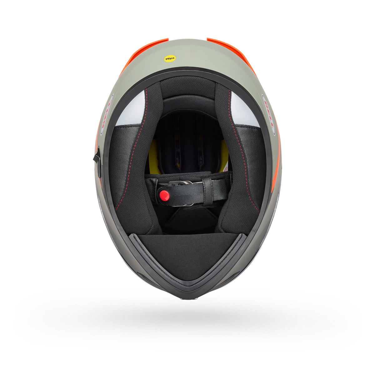 Bell Lithium Mips Bash Full Face Motorcycle Helmet - Grey/Orange - Bottom View