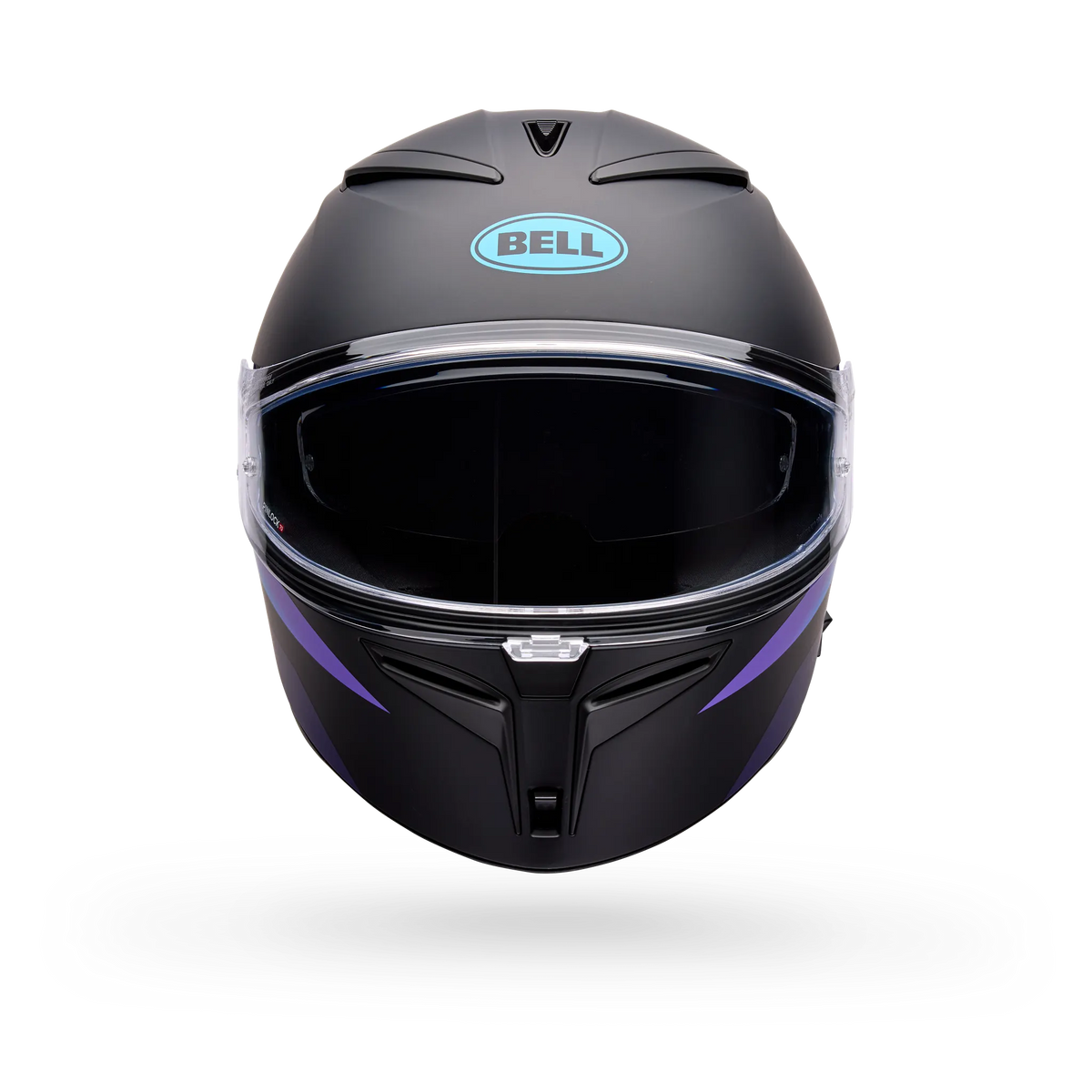 Bell Lithium Passion Full Face Motorcycle Helmet - Black/Purple - Front View