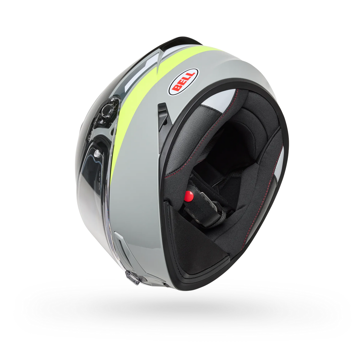 Bell Lithium Motion Full Face Motorcycle Helmet - Gray/Green - Bottom Side View