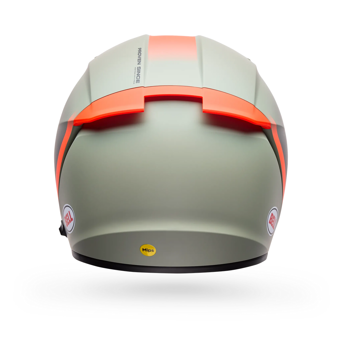 Bell Lithium Mips Bash Full Face Motorcycle Helmet - Grey/Orange - Back View