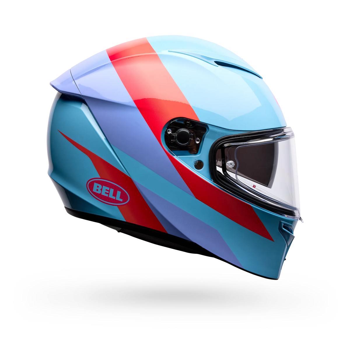 Bell Lithium Passion Full Face Motorcycle Helmet - Blue/Pink - Side View