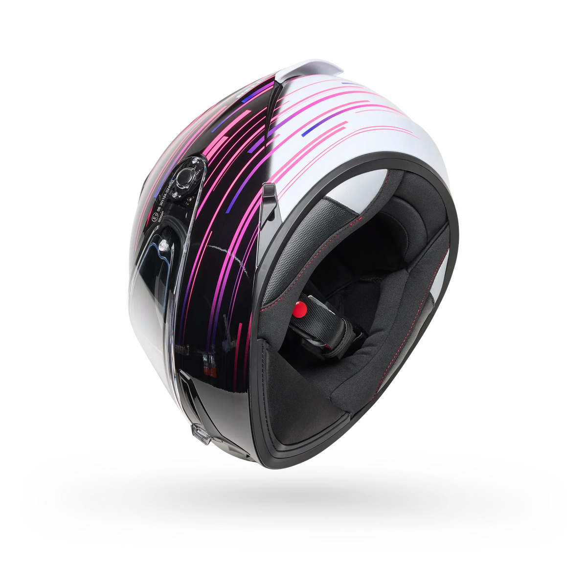 Bell Lithium Velo Full Face Motorcycle Helmet - Black/Purple - Bottom Side View