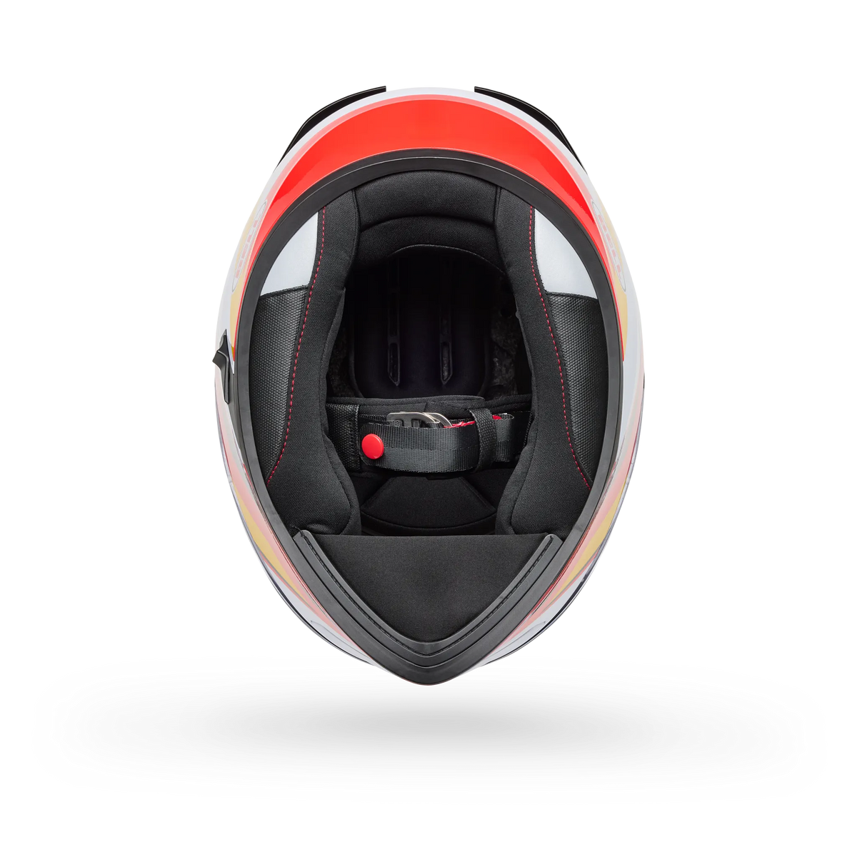 Bell Lithium Nova Full Face Motorcycle Helmet - White/Red - Bottom View